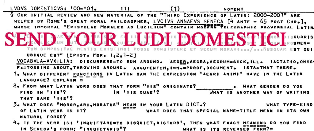Send your Ludi Domestici
