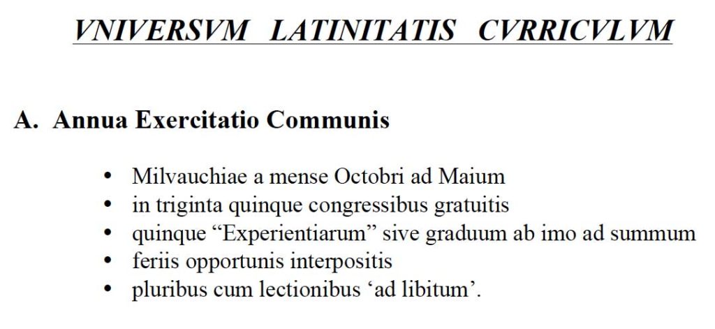 Universum Latinitatis Curriculum