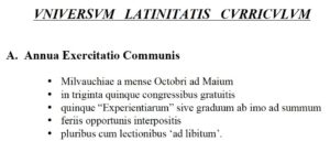 Universum Latinitatis Curriculum
