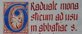 Illuminated manuscript of Farnborough Abbey
