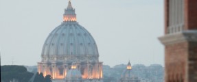 Dome of St Peter's basilica from two miles away
