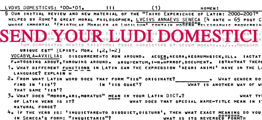 Send your Ludi Domestici